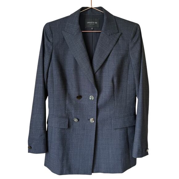 Lafayette 148 NY Pin Striped 4 Button Women's Blazer Size 4 Office Professional - Picture 1 of 5